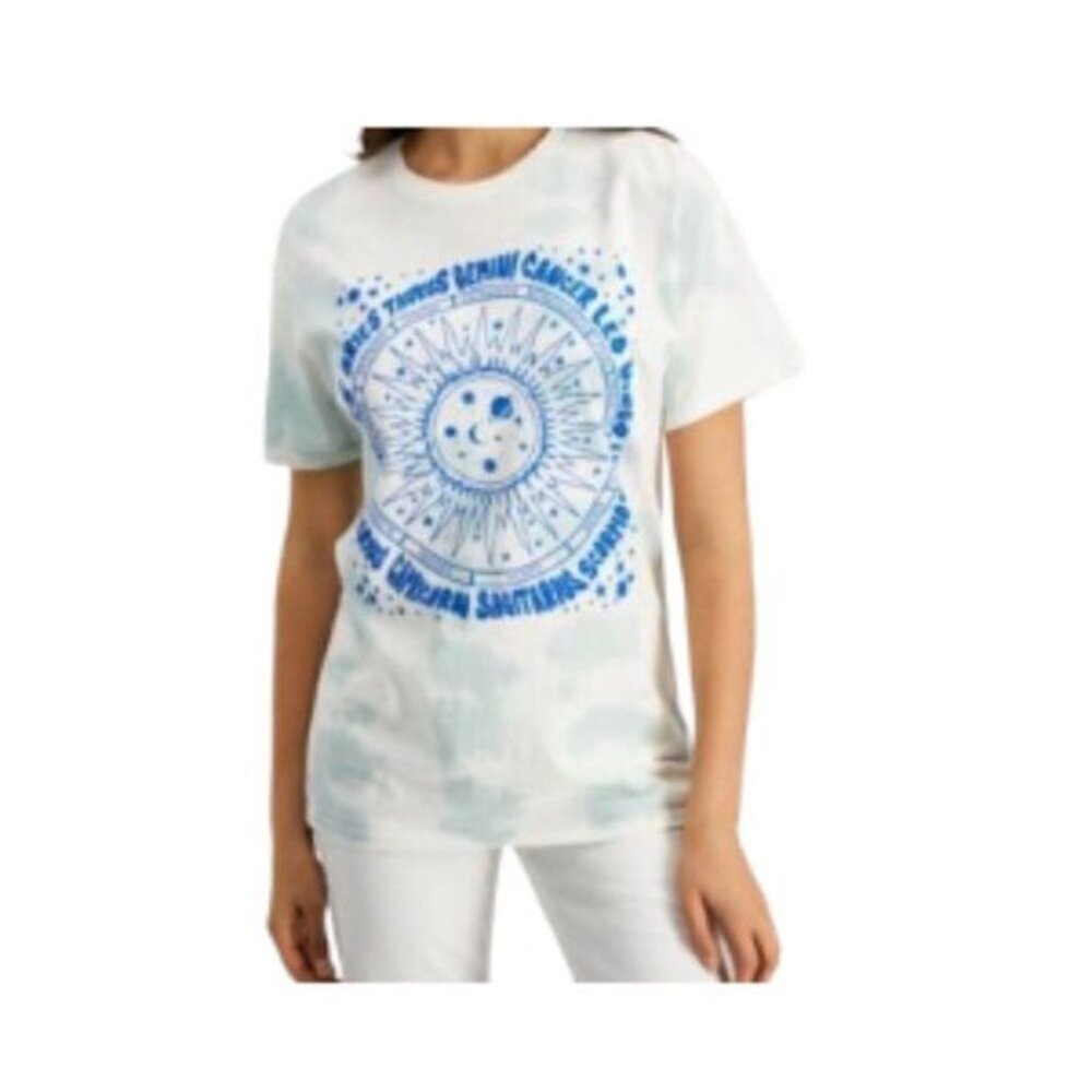 Junk Food Juniors Tie-Dyed Astrology Green/Light Blue Large NWT